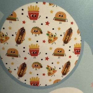 New Comfort Bay For Kids Plush Throw  50in X 40in Hotdog/pizza/fry/tacos Design